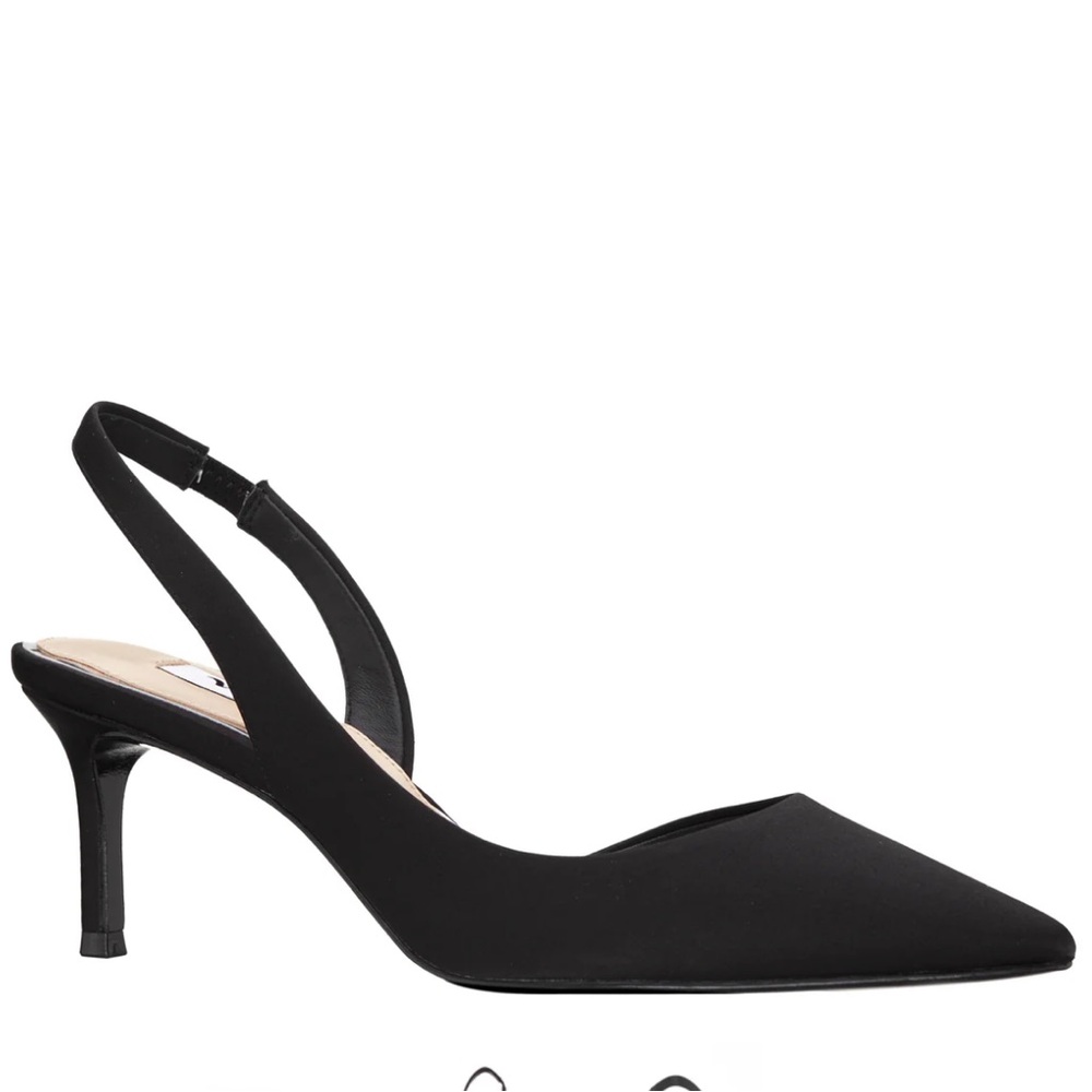 NINA Black Slingback Pumps